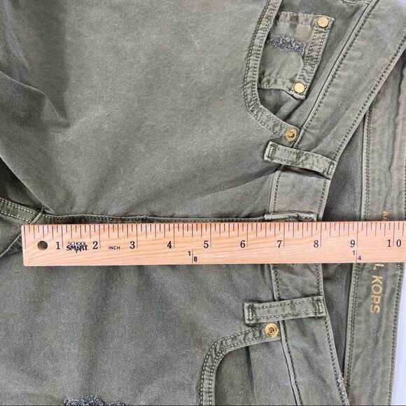 Michael Kors Pants Women's Size 4 Izzy Cropped Skinny Jeans Distressed Ladies - Picture 10 of 11